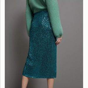 Anthropologie Sequined Midi Dress
